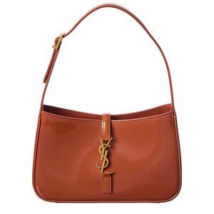 Saint Laurent Le 5 A 7 Patent Hobo Bag, Red
